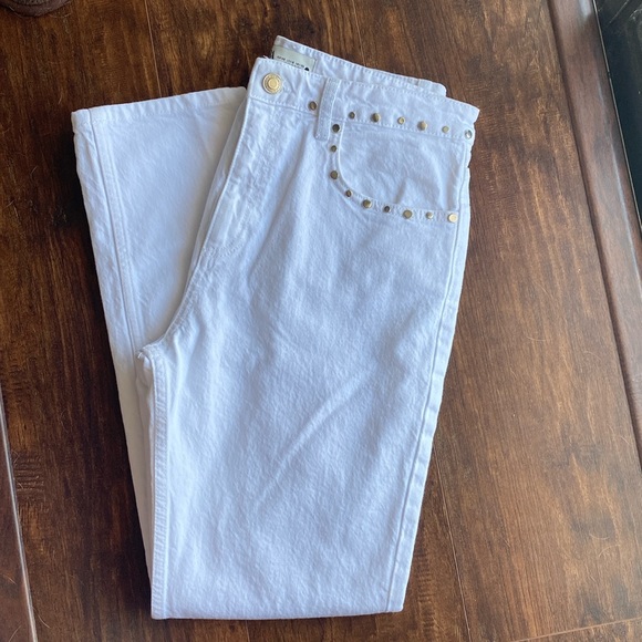 Zara The Slim Cropped Studded Jeans - Picture 1 of 4